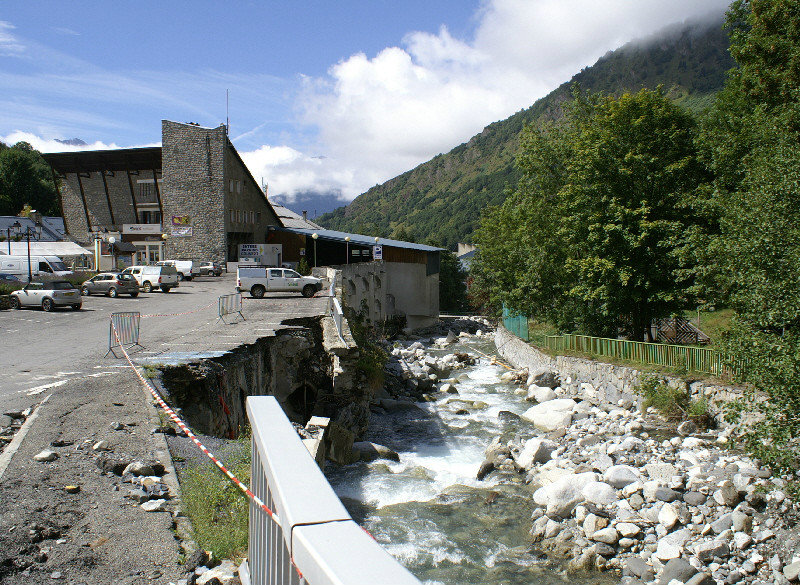 Barèges centre, partly washed away in the June flood.