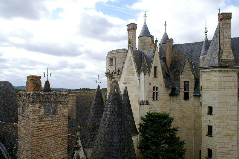 The rooftops of Montreuil-Bellay chateau. All restored but beautifully done