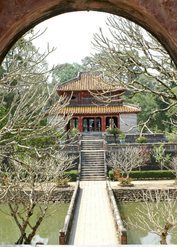 Royal tomb of Minh Mang - when those Frangipani trees burst into flower the perfume will be glorious