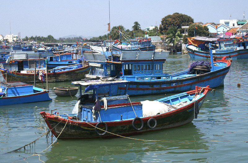 Fishing fleet on the river at Nha Trang