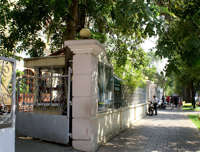 Sahdy tree lined boulevard in Saigon