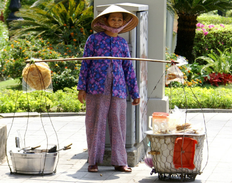 Saigon basket seller