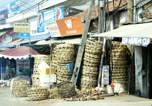 Basket stall en route for Saigon 