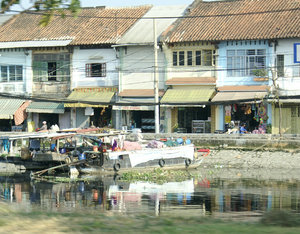 Saigon river as we returned to the city