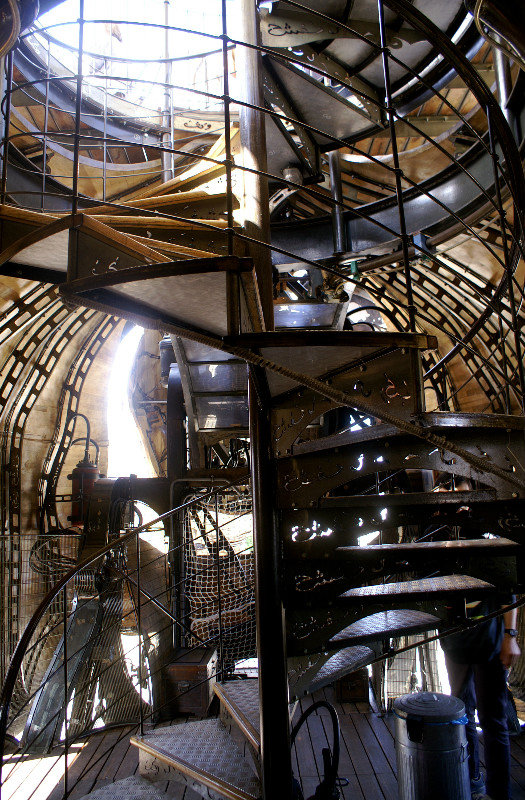 Inside the elephant - the spiral staircase to the top 