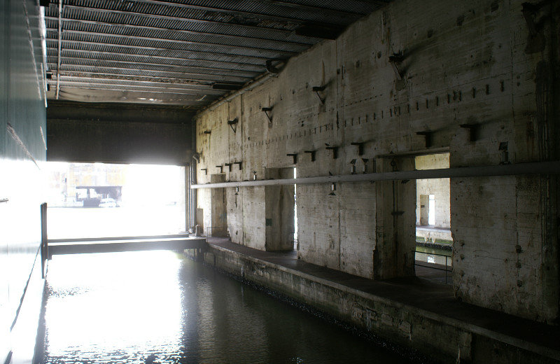 Inside the Submarine pens at St Nazaire