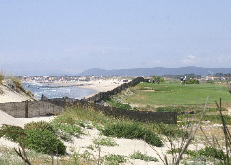 Castela Golf course which is between our campsite and the sea. That black sheeting had seen better days, hangs in tatters at the top of the sand dunes along several areas of the beach.