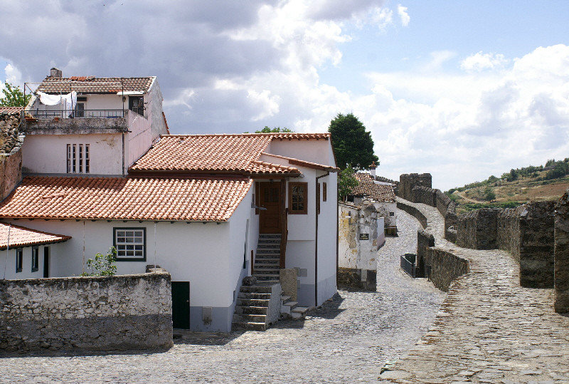 the old quarter of Braganca - note the encircling wall to the right