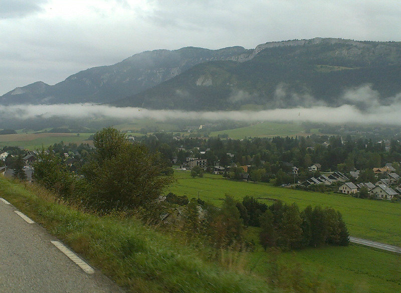 The clouds fell down over the Vercors valley