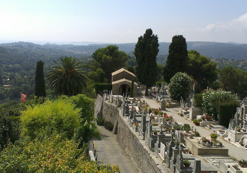 St Paul de Vence - top left you can just see the sea