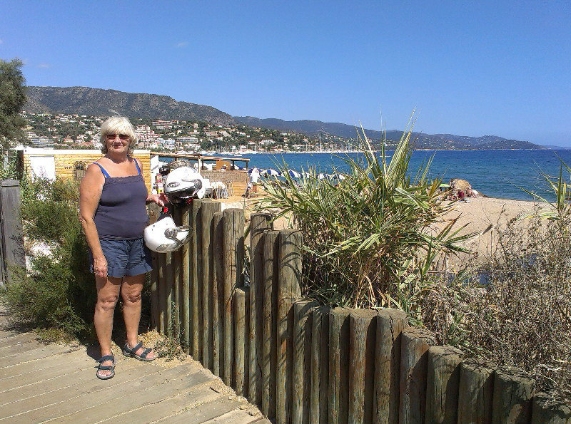Le Lavandou and me in slightly damp clothing 