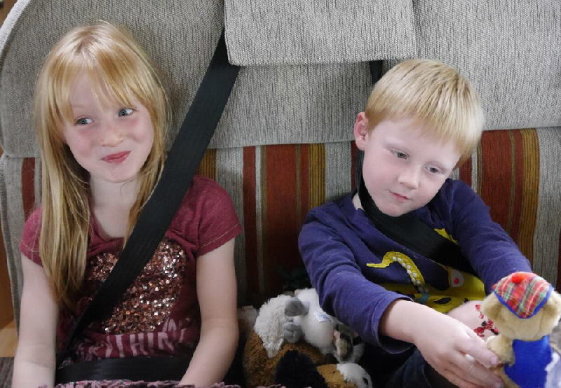 Izzy and George on a motorhome expedition plus all the motorhome teddies
