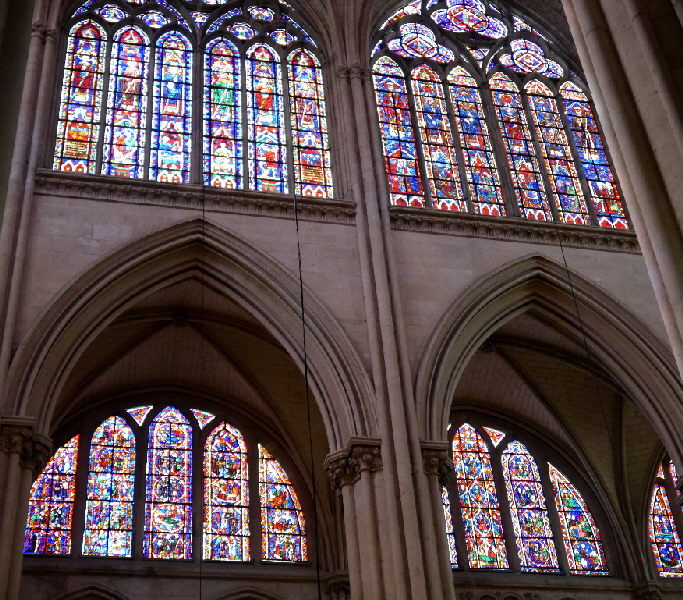 Wonderful windows throughout the Cathedral, floor to very very high ceiling