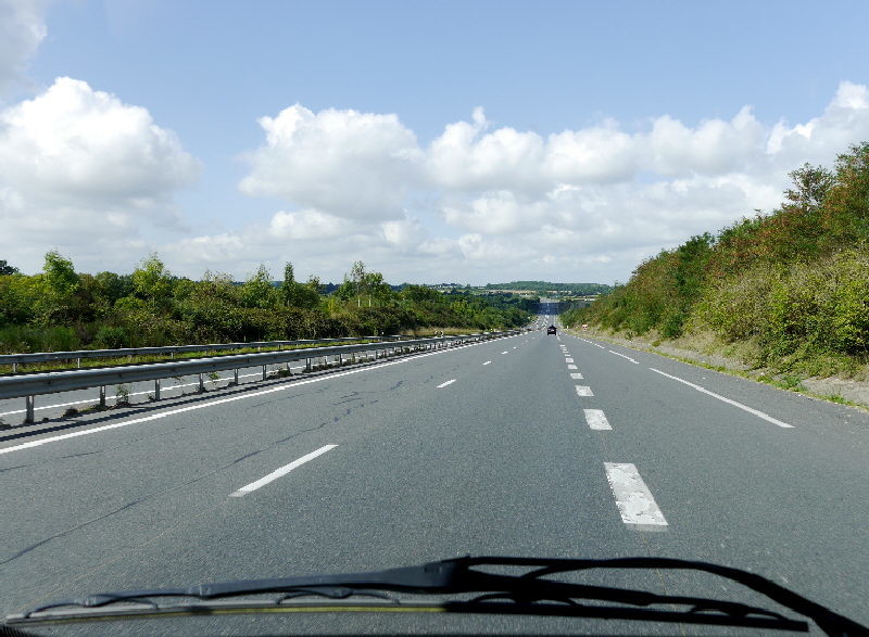 Oh we do so love the big wide empty roads of France