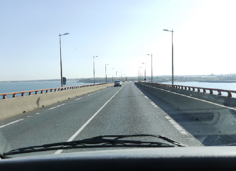 Bridge from Ile de Re to the mainland near La Rochelle