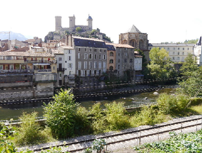 Foix across the river and railway 