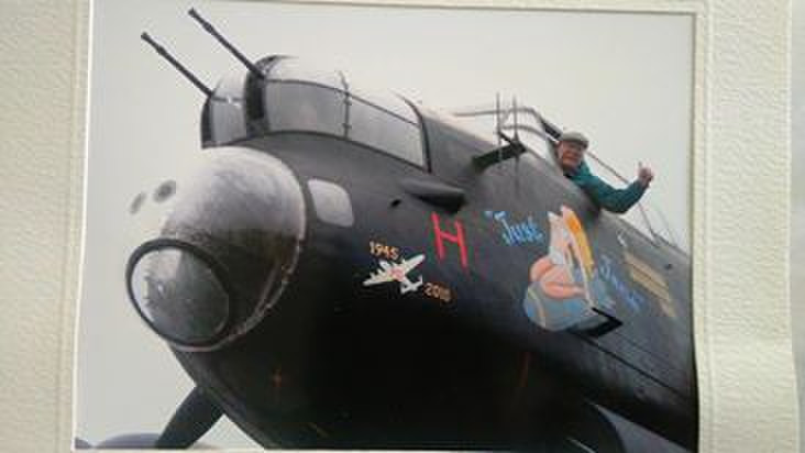 Bob had a ride on a Lancaster Bomber down the runway but no take off !