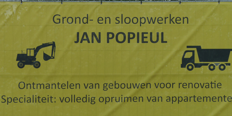 Can't translate the Flemish but like "sloopwerken" 