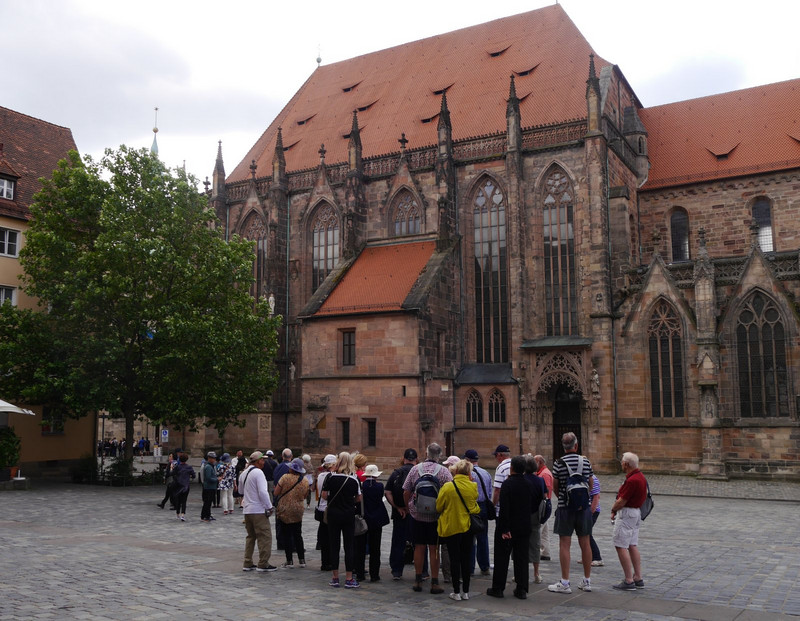 Tour group and another church