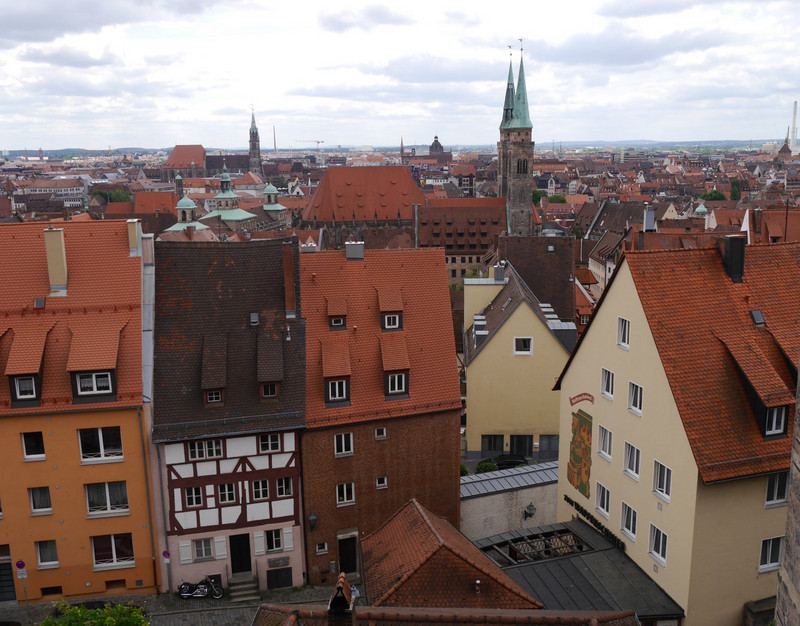 Nurenburg castle view of rooftops