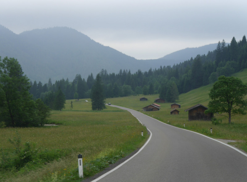 Wonderful valley road down to the German border