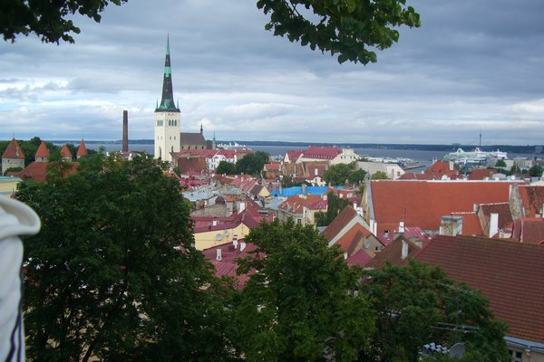 view on Baltic Sea and Old City center