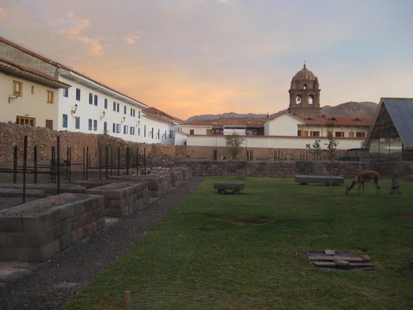 sunset over Cusco