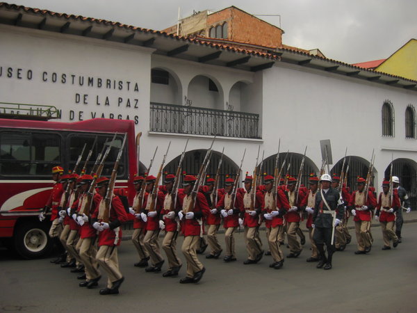 Random military procession