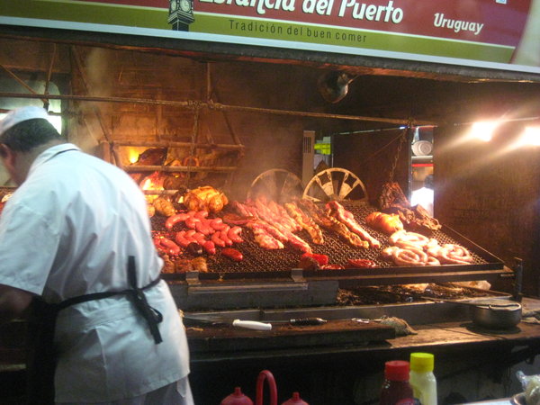 a Parrilla in the Mercado del Puerto