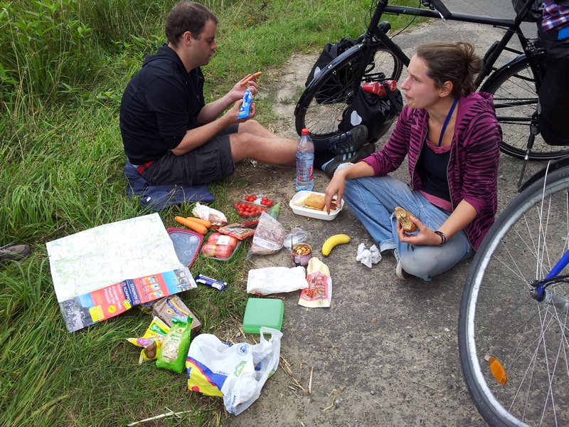 Lunch stop on side of road