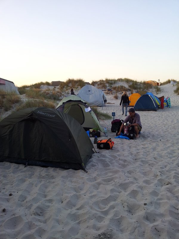 Camping in the sand in Darß