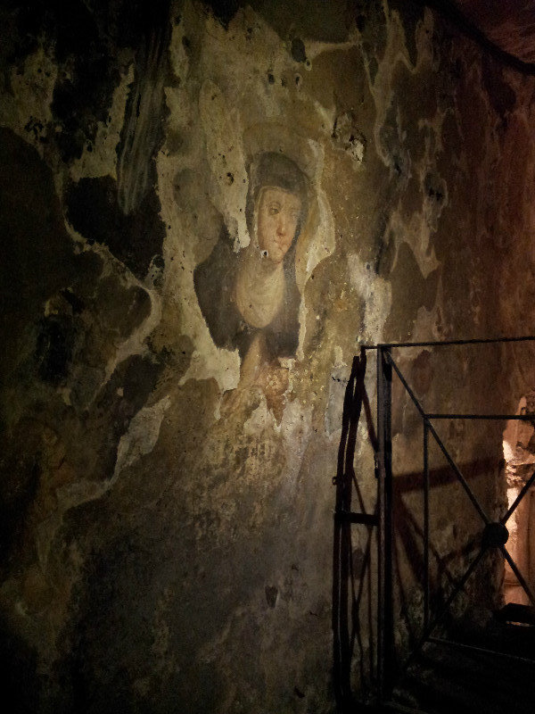 Fresco in the catacombs di San Gaudioso