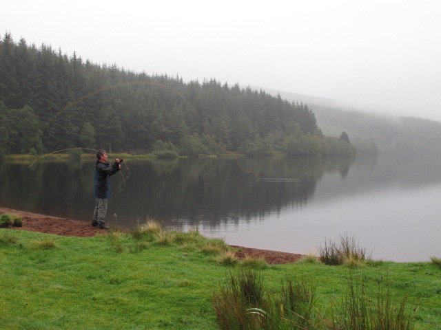 Keith has a wee flick on the Loch