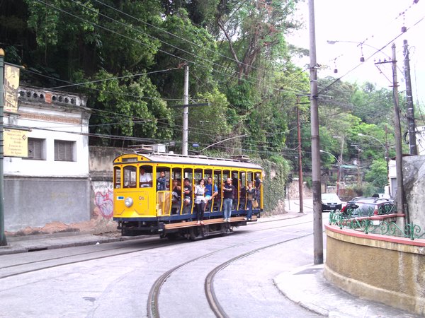 Ancient tram in Santa Teresa