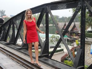 Nina posing on the Bridge 