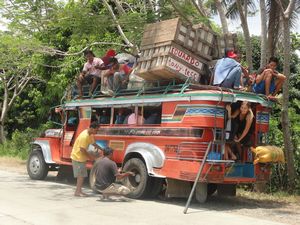 Jeepney break-down en route to Sabang