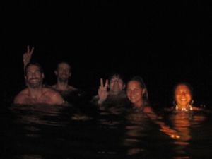 Swimming in the underground river