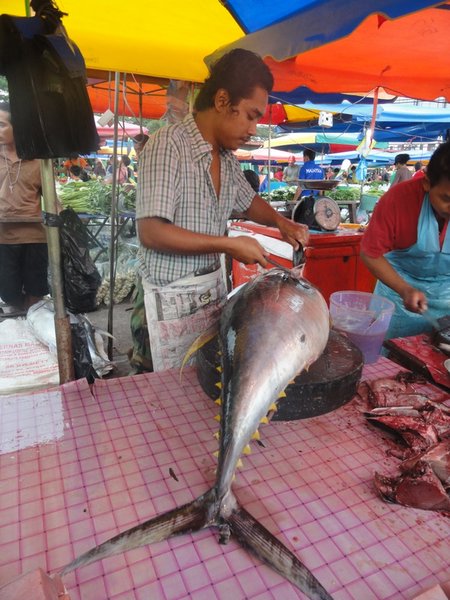 Tonnie in Kota Kinabalu market