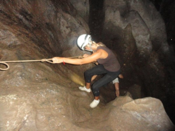 Caving action