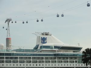 Erm, a cable car over a cruise ship?! - only in Singapore