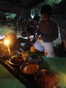Our incredible meal that our guides prepared