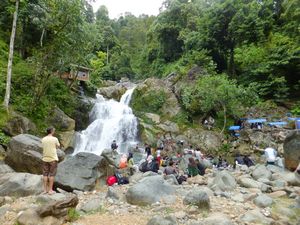 Waterfall in Aceh, which was a pretty popular spot for a Sunday afternoon picnic!