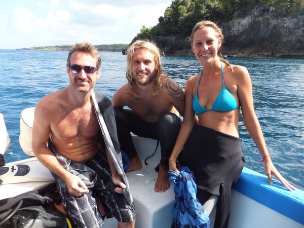 With Mark, after our first dive in Nusa Lembongan