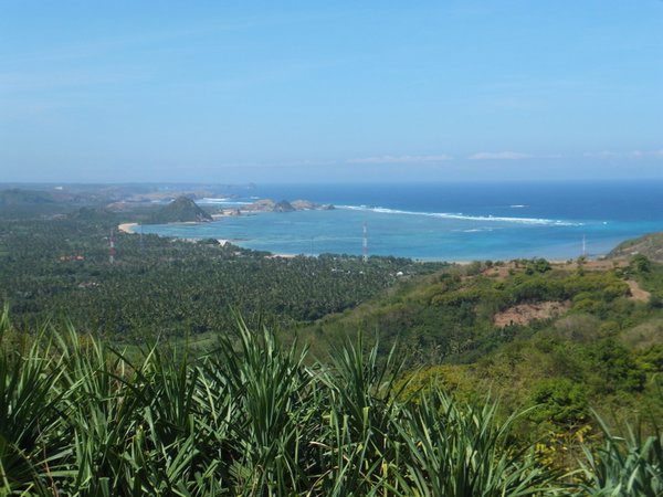 View of Kuta's coastline