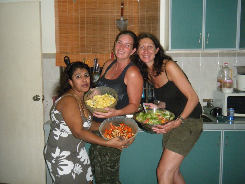 Girls on salad