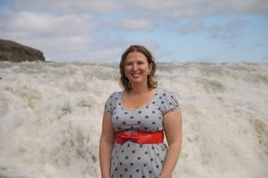 Alicia at Gullfoss