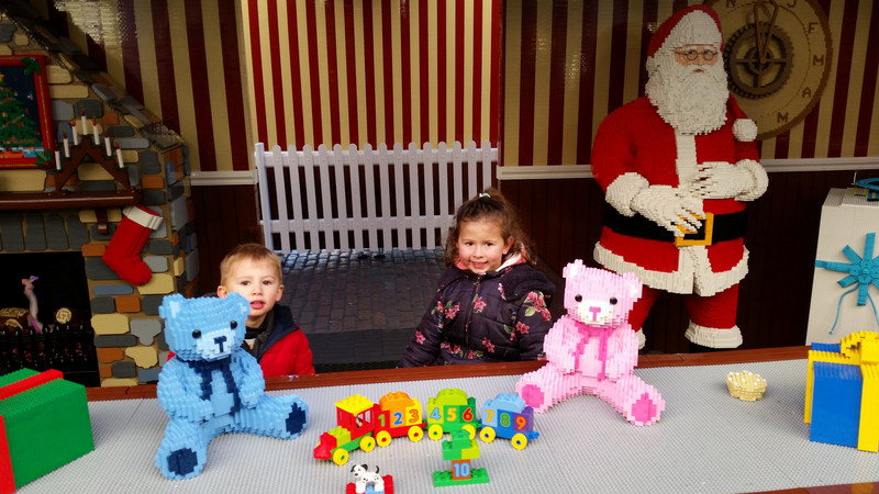 The Kids find a Christmas Lego Display in London