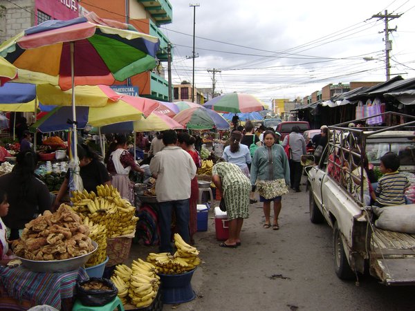 An open air market