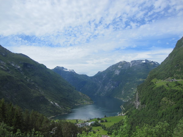 First view of Geiranger Fjord