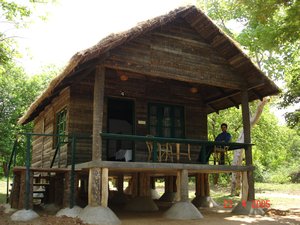 Bheemeshwari. our log hut